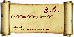 Czékmány Ottó névjegykártya