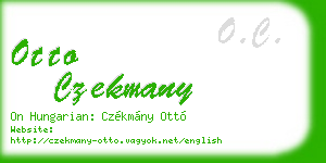 otto czekmany business card